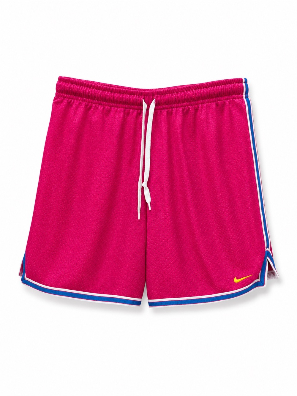 Nike Women's Hot Pink Athletic Shorts with Blue & White Trim Small Basketball